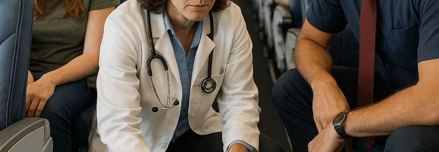 Emergency pet care on airplanes